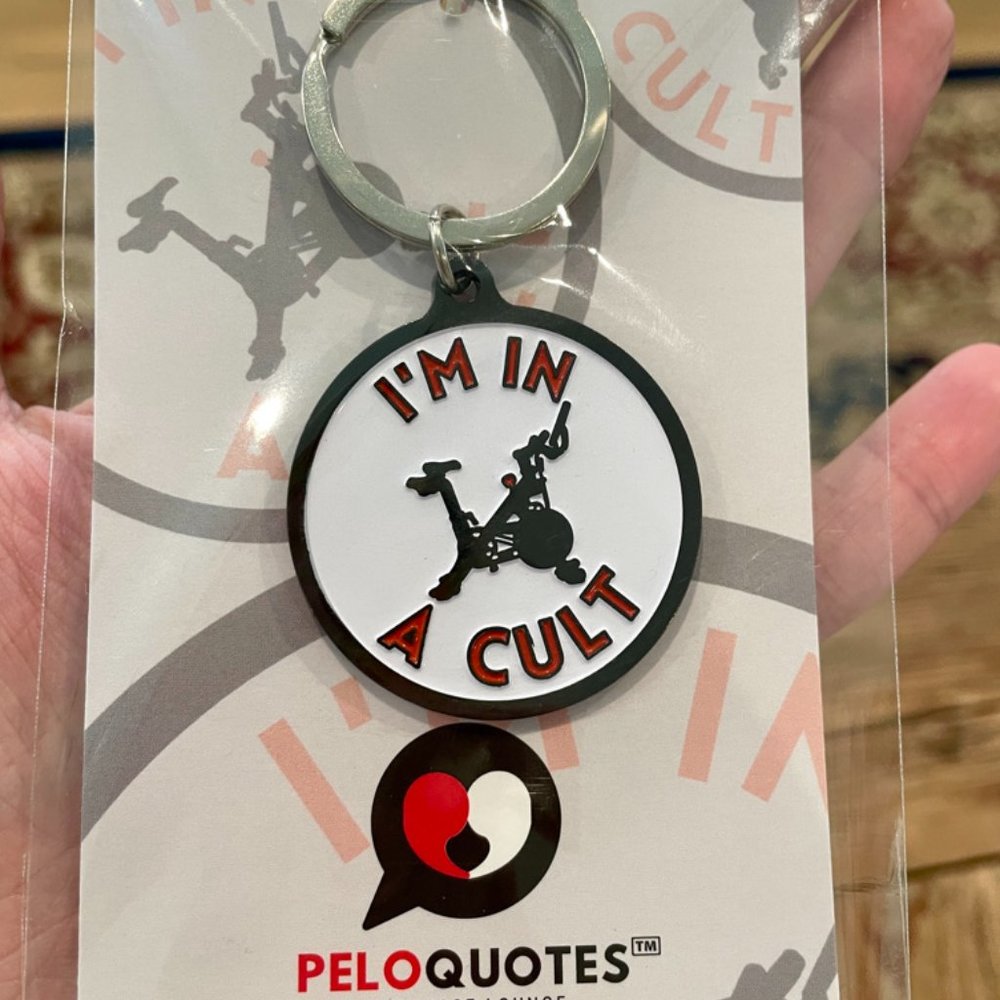 I'M in a CULT Peloton Enamel Keychain